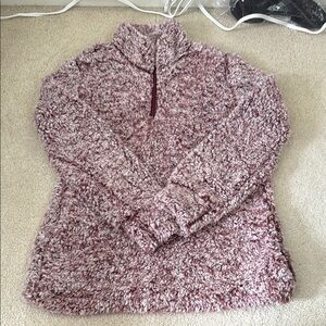 Cozy Maroon Women's Sherpa Sweater